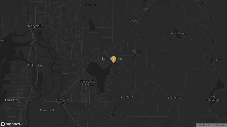 Static map of Lake Stevens, Washington.