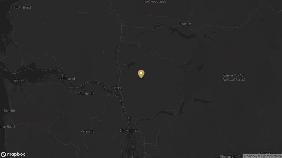 Static map overview of Cowlitz County, Washington.
