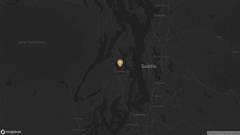 Static map overview of Kitsap County, Washington.