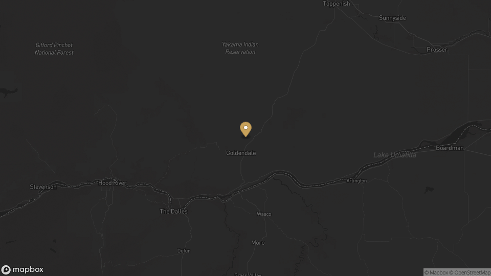 Static map overview of Klickitat County, Washington.