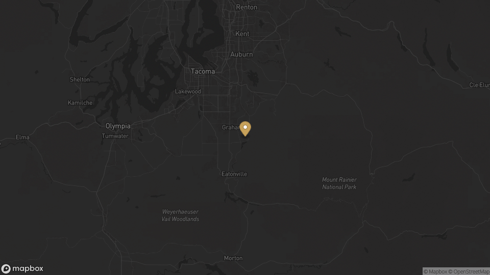 Static map of Pierce County, Washington.