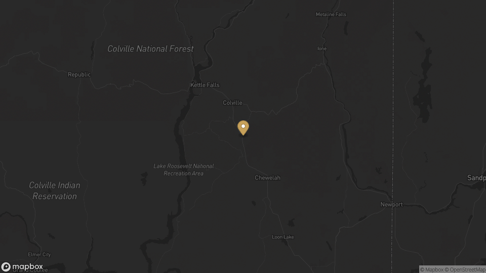 Static map overview of Stevens County, Washington.