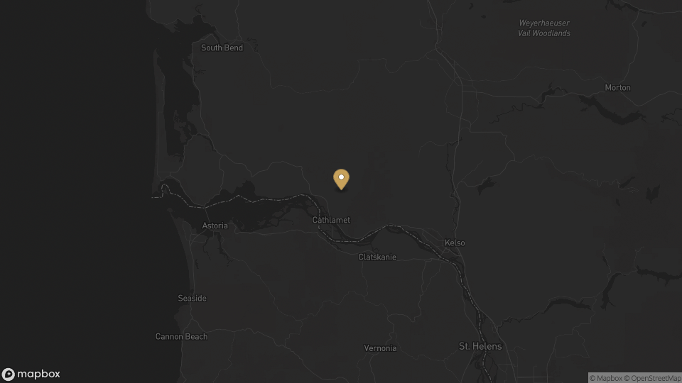 Static map of Wahkiakum County, Washington.