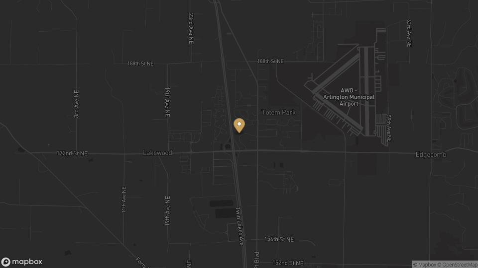 Static neighborhood map for Smokey Point in Arlington, Washington.