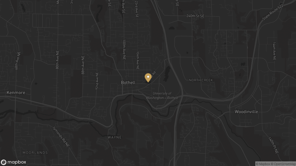 Static neighborhood map for Downtown Bothell in Bothell, Washington.