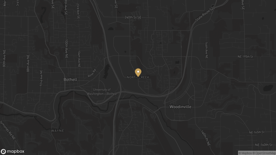 Static neighborhood map for North Creek in Bothell, Washington.