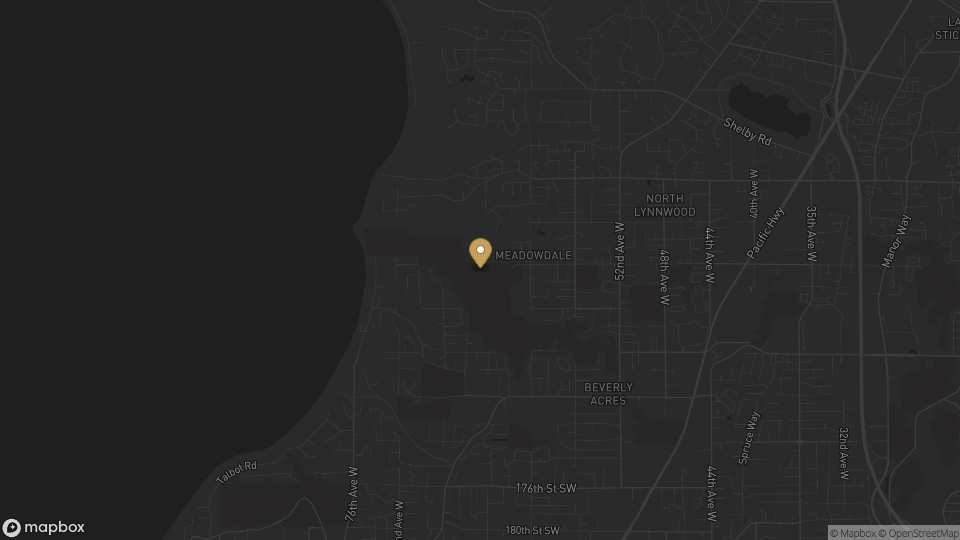 Static neighborhood map for Meadowdale in Edmonds, Washington.