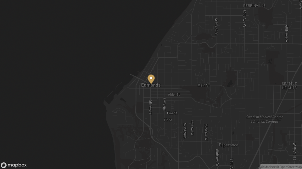 Static neighborhood map for Westgate / Five Corners in Edmonds, Washington.