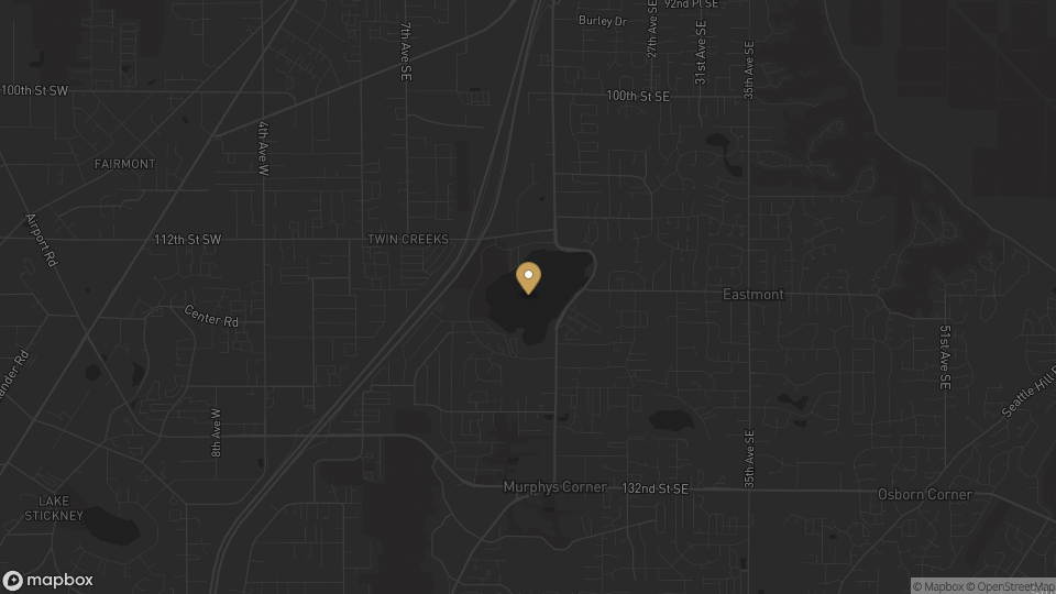 Static neighborhood map for Silver Lake in Everett, Washington.