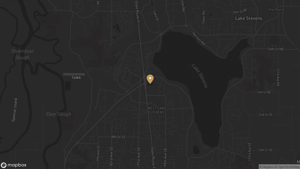 Static neighborhood map for Frontier Village in Lake Stevens, Washington.