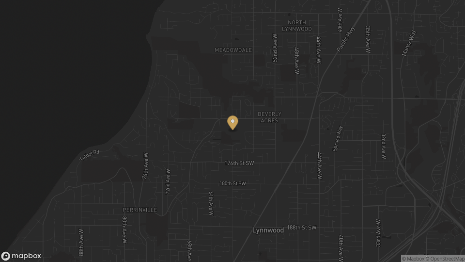 Static neighborhood map for Meadowdale in Lynnwood, Washington.