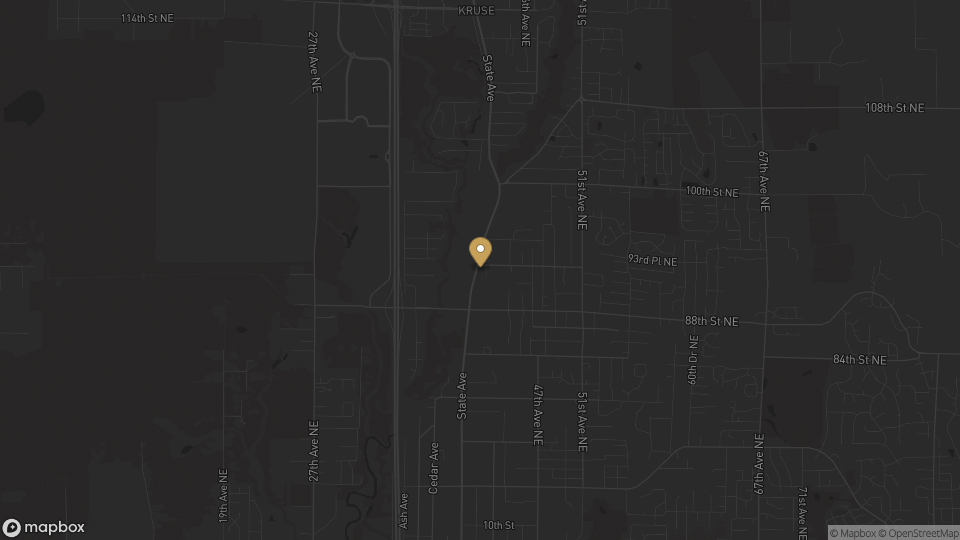 Static neighborhood map for Central Marysville in Marysville, Washington.