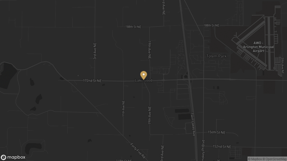 Static neighborhood map for Lakewood in Marysville, Washington.