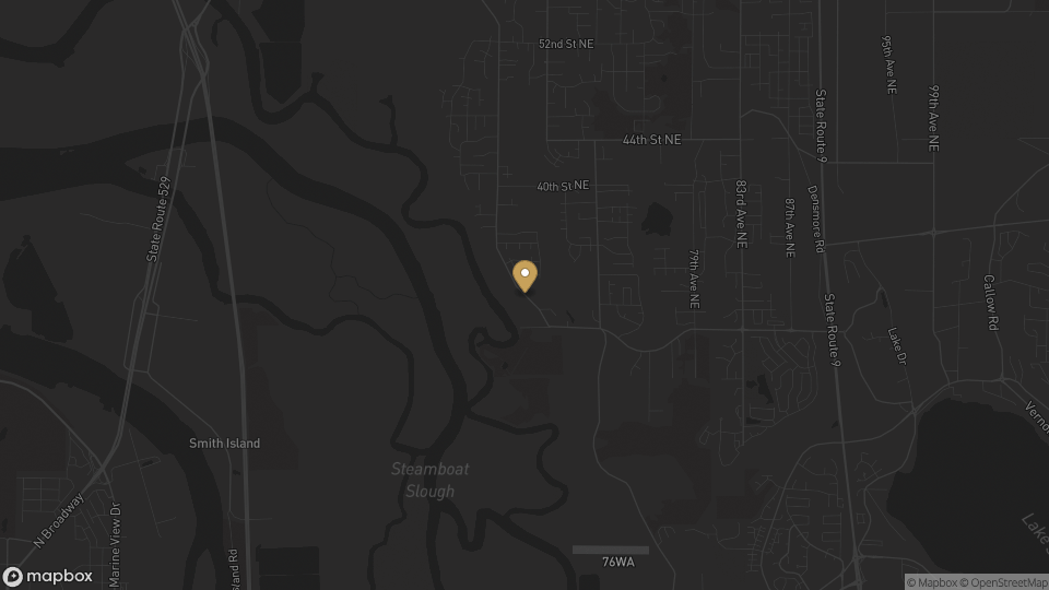 Static neighborhood map for Sunnyside in Marysville, Washington.