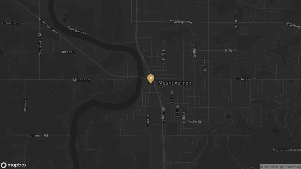 Static neighborhood map for Downtown Mount Vernon in Mount Vernon, Washington.