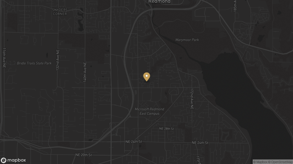 Static neighborhood map for Overlake in Redmond, Washington.