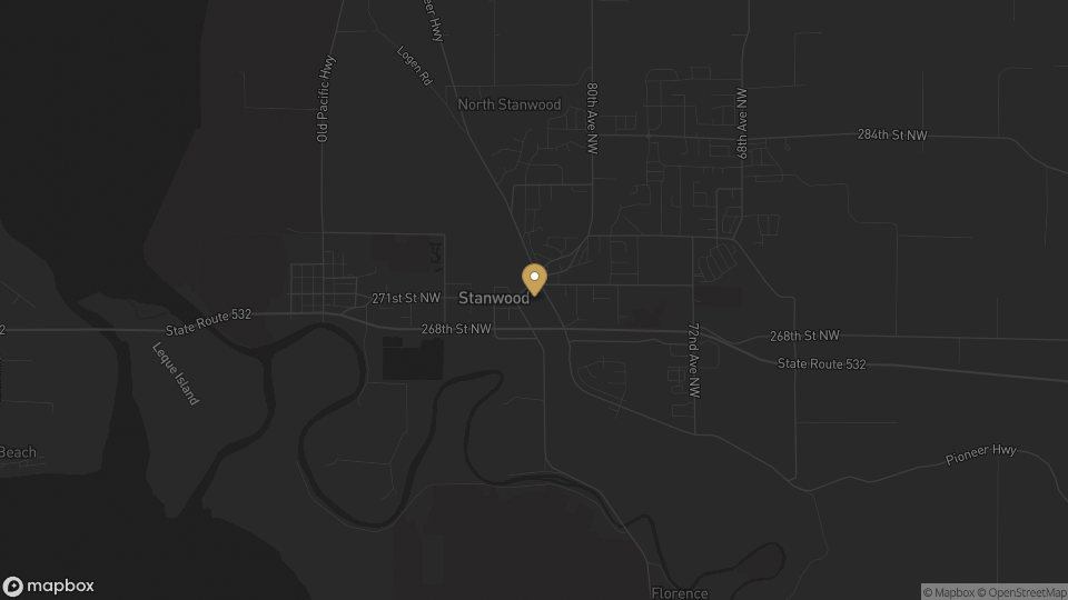 Static neighborhood map for East Stanwood in Stanwood, Washington.